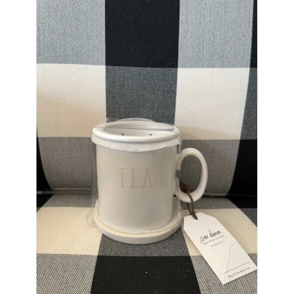 VHTF NWT Rae Dunn Studio Mug & Tea Infuser Set